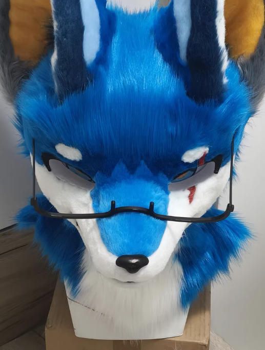 着ぐるみヘッド 犬 NO 456 紺色 全頭ヘッド ケモノ ファースーツ ぬいぐるみ コスプレ コスチューム kigurumi