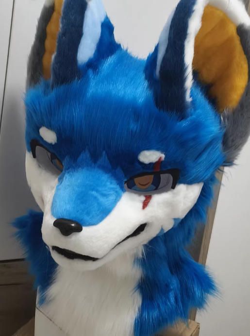 着ぐるみヘッド 犬 NO 456 紺色 全頭ヘッド ケモノ ファースーツ ぬいぐるみ コスプレ コスチューム kigurumi