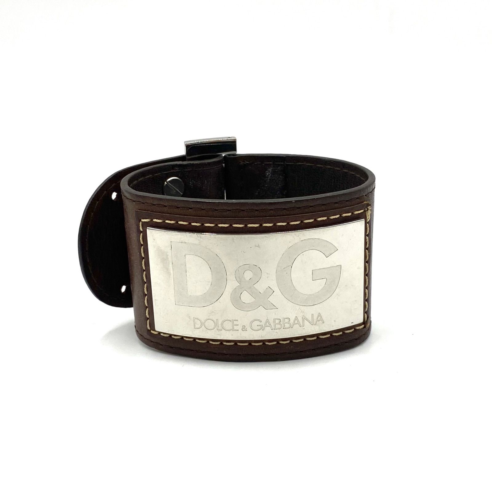 dolce&gabbana レザー ロゴ ベルト ブレスレット バングル dolce&gabbana レザー ロゴ ベルト ブレスレット バングル