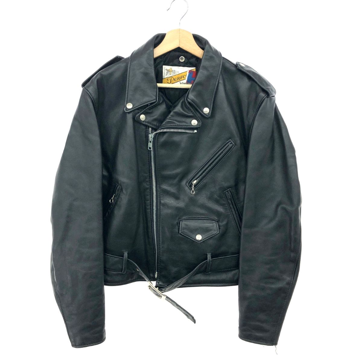 schott ショット レザージャケット 42 ダブルライダース ブラック