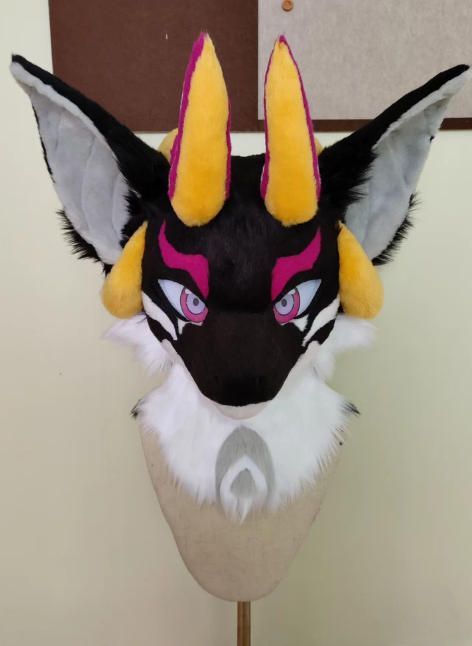 着ぐるみヘッド ドラゴン NO.457 黒 ブラック 全頭ヘッド ケモノ ファースーツ ぬいぐるみ コスプレ コスチューム kigurumi