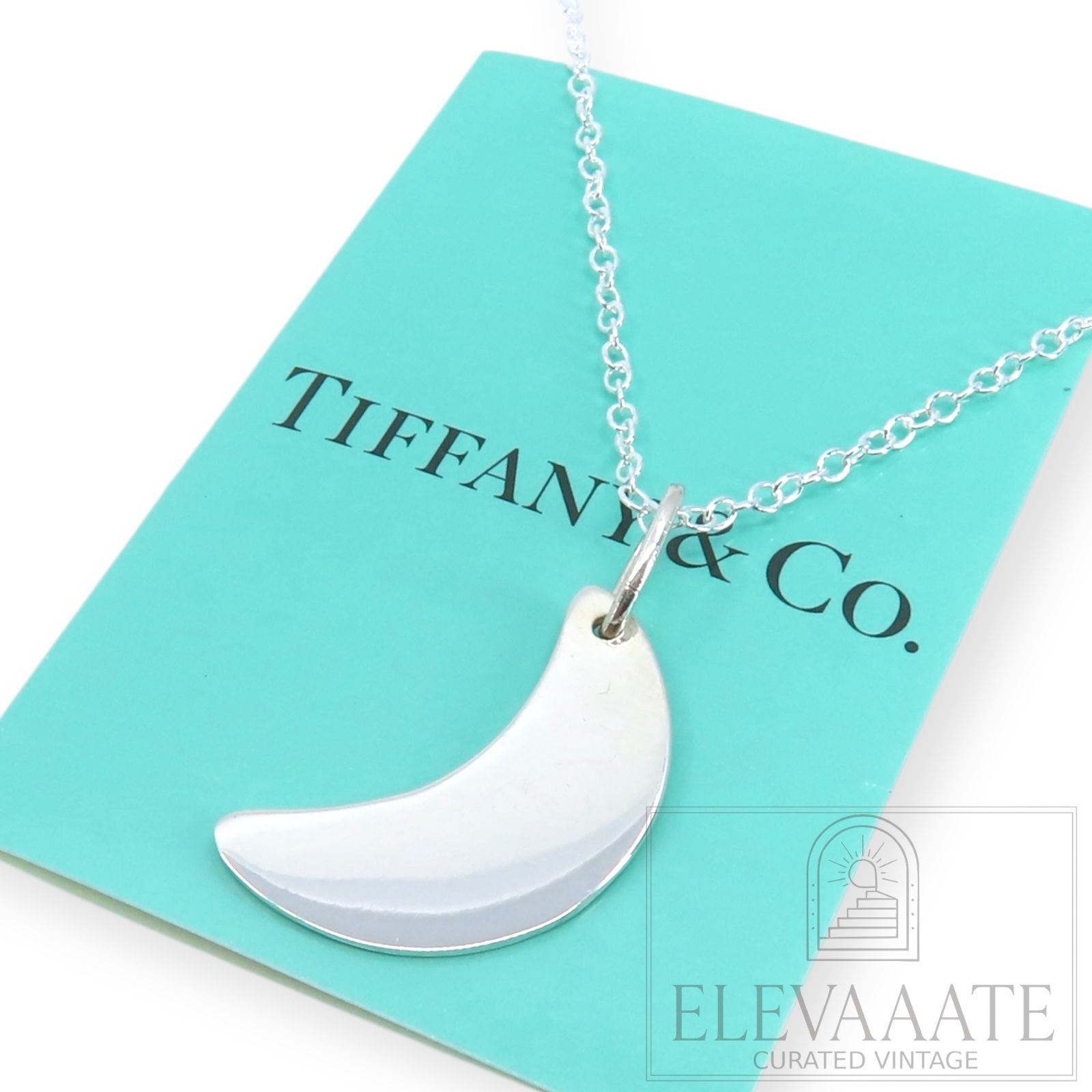 希少 美品 Tiffany&Co. ティファニー クレセント ムーン シルバー