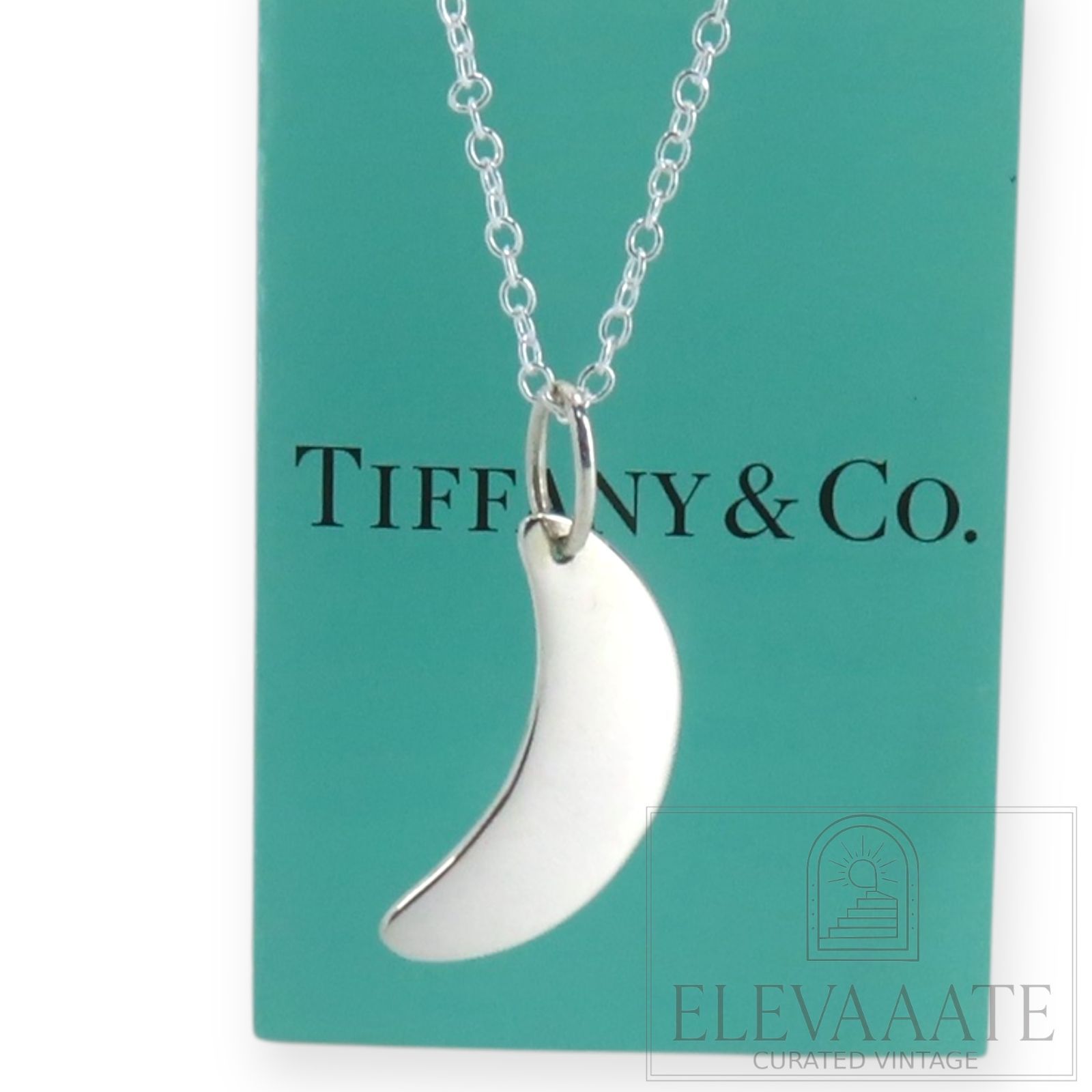 希少 美品 Tiffany&Co. ティファニー クレセント ムーン シルバー