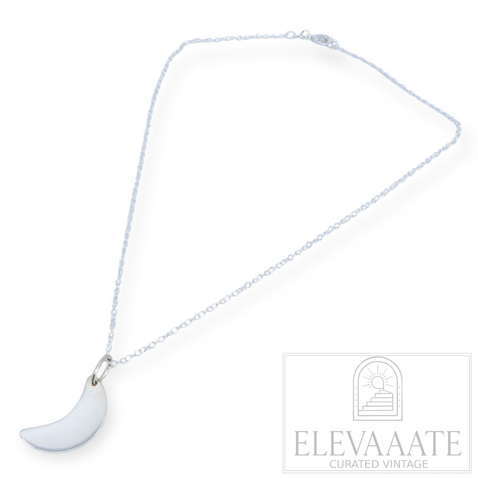 希少 美品 Tiffany&Co. ティファニー クレセント ムーン シルバー