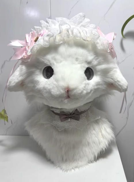 着ぐるみヘッド 羊 NO.458 白 可愛い 全頭ヘッド ケモノ ファースーツ ぬいぐるみ コスプレ コスチューム kigurumi 一点物