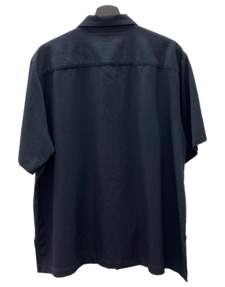 シュタイン stein W|TA SS SHIRT ウール トリアセテート ショートスリーブ シャツ ボタン 半袖 紺 ST.066 半袖シャツ 無地 ネイビー Mサイズ 104 MT-2335