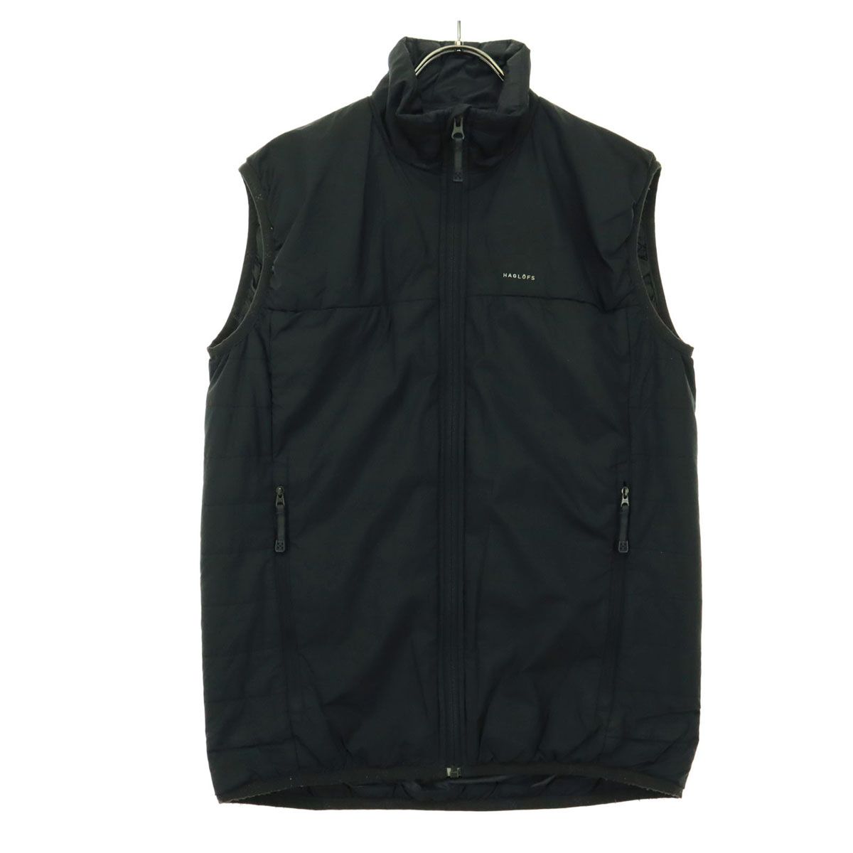 HAGLOFS ホグロフス プリント ノースリーブ 中綿ベスト S ブラック メンズ HAGLOFS ホグロフス プリント ノースリーブ 中綿ベスト S ブラック