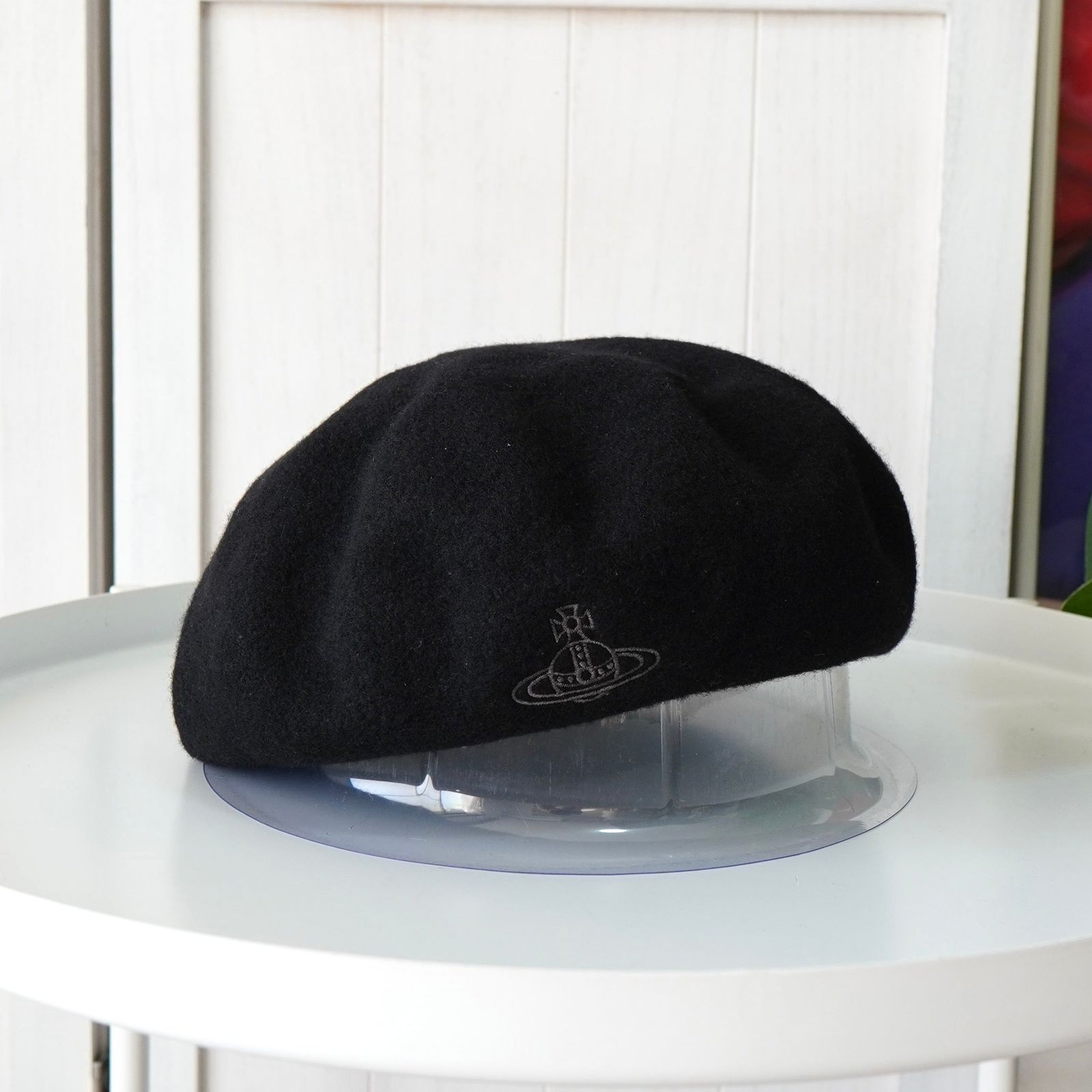 ヴィヴィアン ウエストウッド オーブ ウール ベレー帽 ブラック