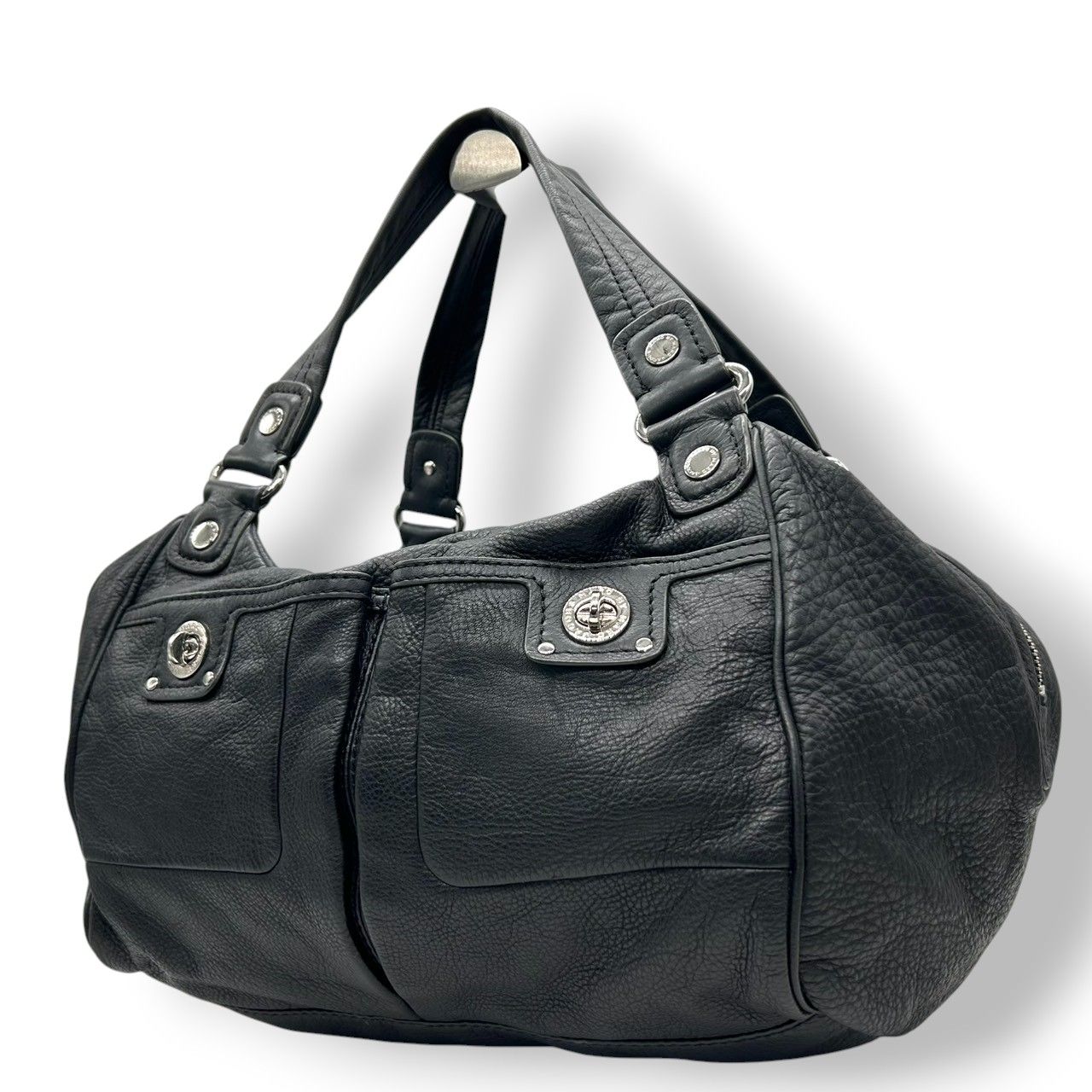 マークバイマークジェイコブス Dr.Q Groovee グルービー ハンドバッグ ボストンバッグ レザー 本革 ブラック 黒 シルバー金具 肩掛け ワンショルダー 大容量 通勤 通学 鞄 カバン s 57 Y 2 K 00