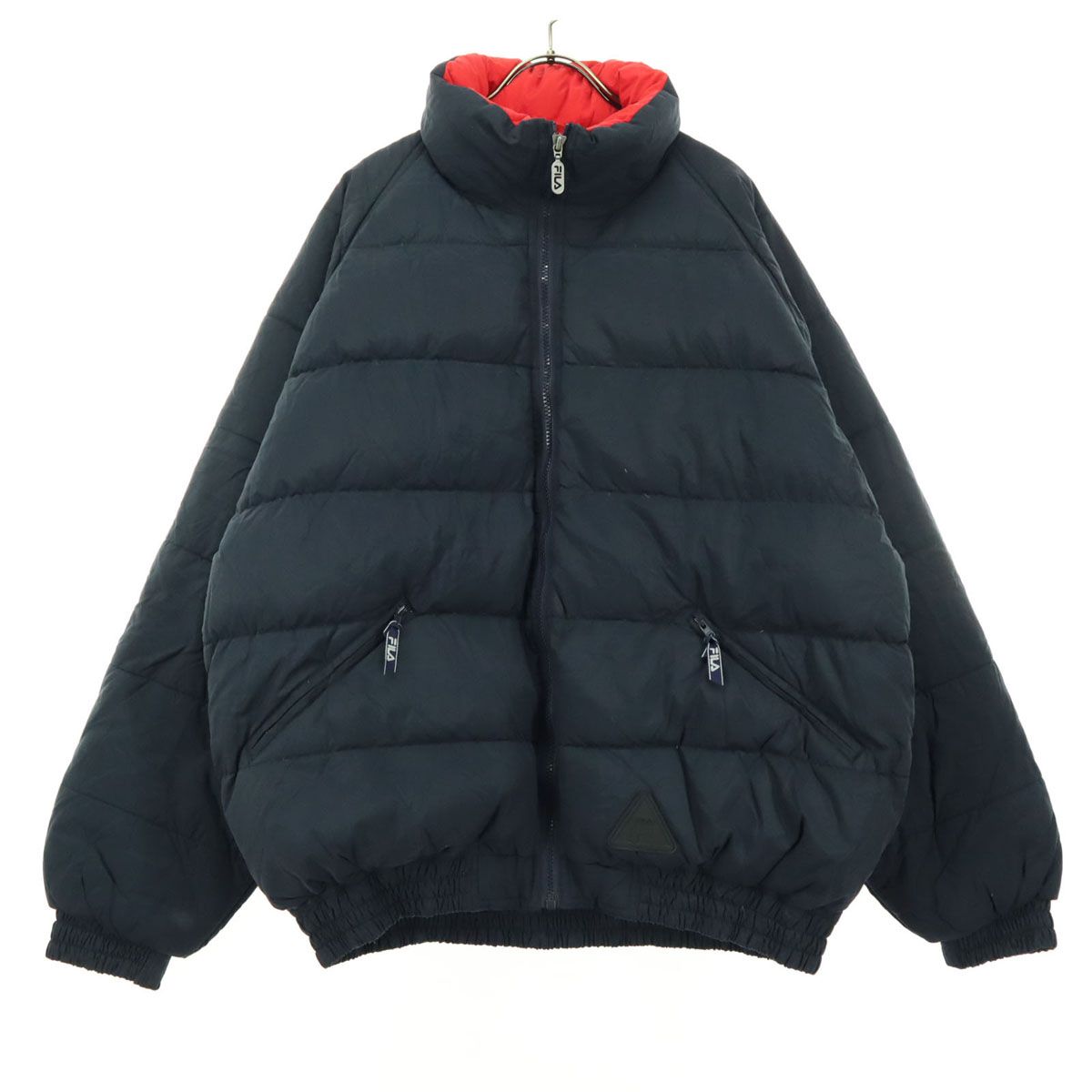 FILA フィラ 90s オールド 長袖 ダウンジャケット L ブラック系 メンズ