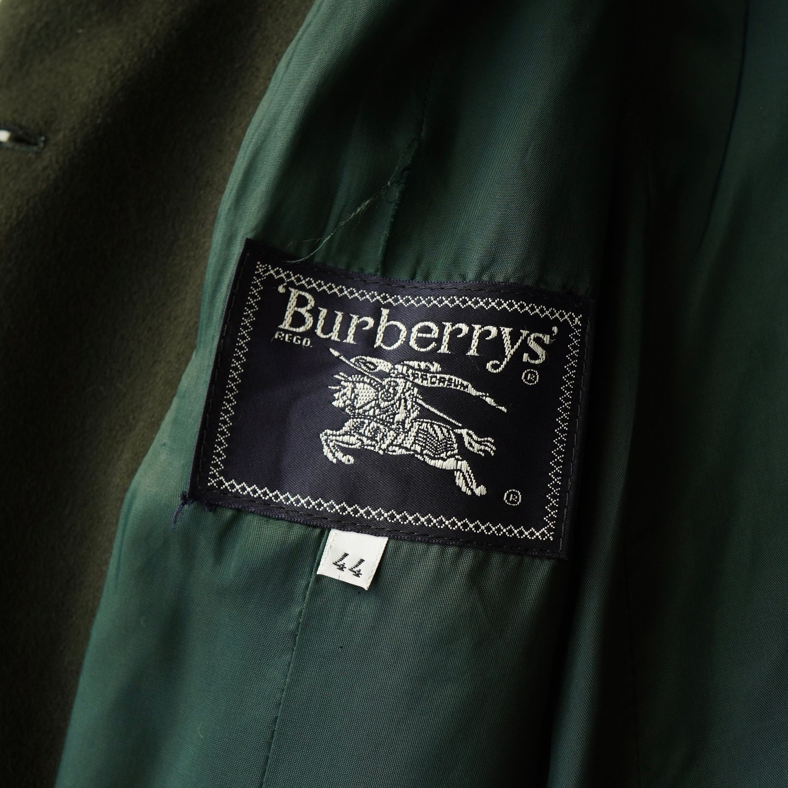 Burberrys 金ボタン テーラードジャケット ダークグリーン