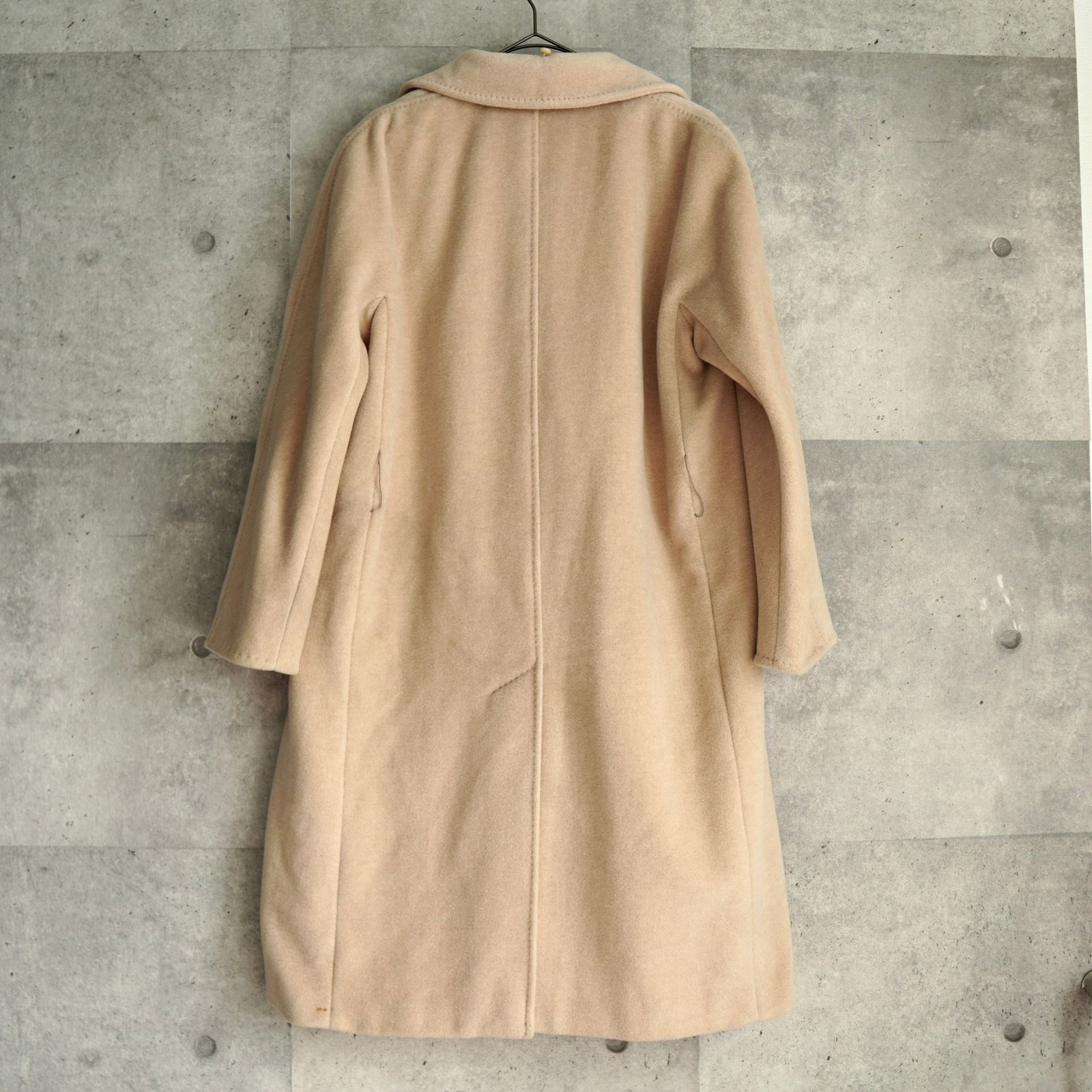 本日限定価格❣️出品初日セール❣️MaxMara ベージュ ロングコート 白タグ 277美品マックスマーラ白タグ上質ウールカシミア上品ロングコート