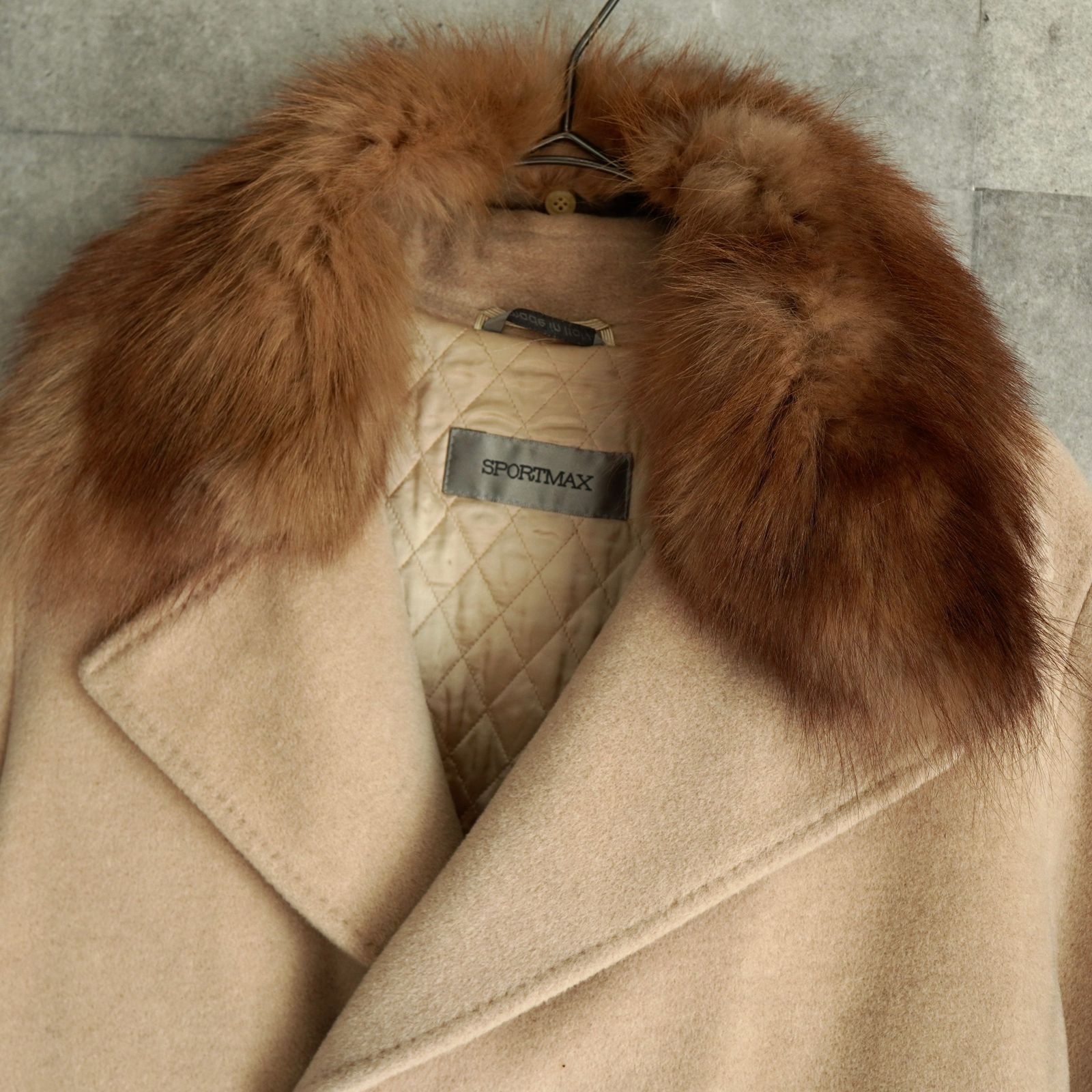 マックスマーラ スポーツマックス ファー ロングコート ベージュ