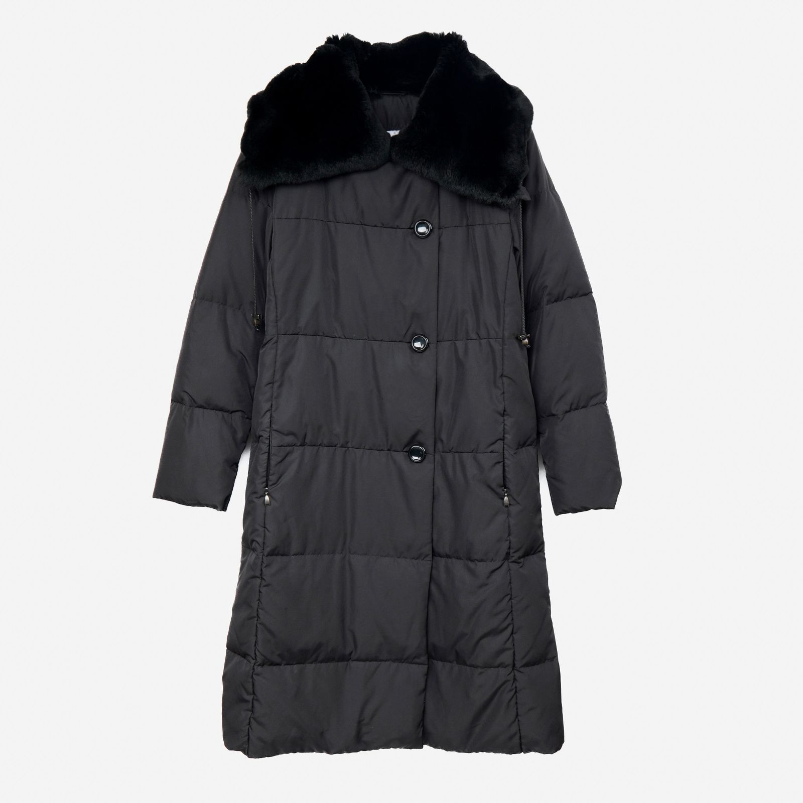 マックスマーラ ファー ダウンコート ブラック レディース - メルカリ