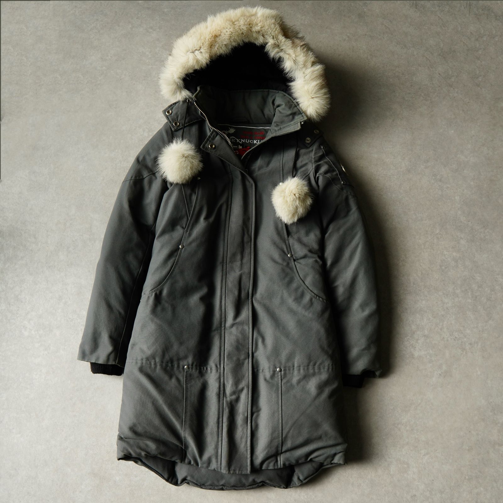ムース ナックルズ Stirling Parka ファー ポンポン ダウンジャケット 