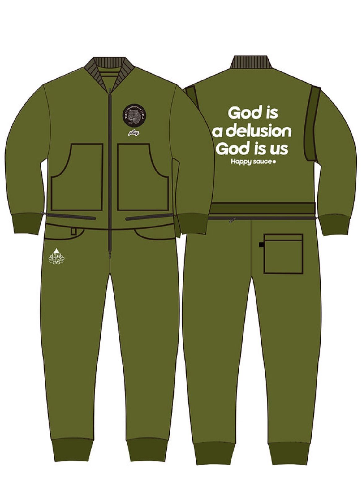 P01® ジャンプスーツ ジッパー SUPER ALLINONE Anytime,anywhere Any