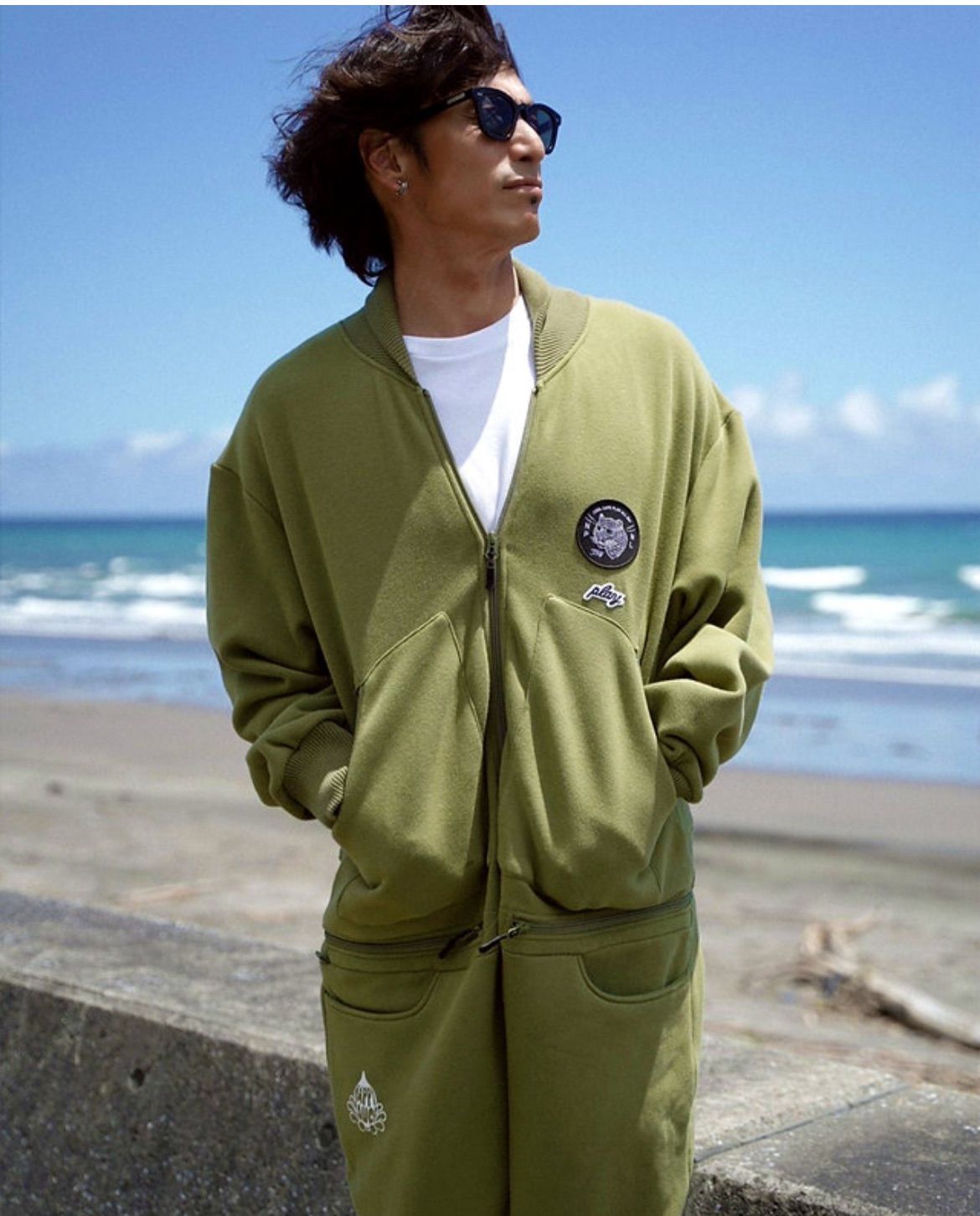 P01® ジャンプスーツ ジッパー SUPER ALLINONE Anytime,anywhere Any