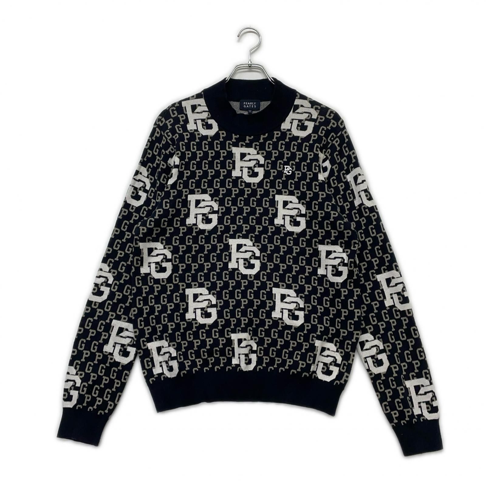 新品　パーリーゲイツ　モックネック　ニット　セーター　カシミヤ混　ネイビー　6 メンズ パーリーゲイツ PEARLY GATES セーター 6(LL) 紺 モックネック