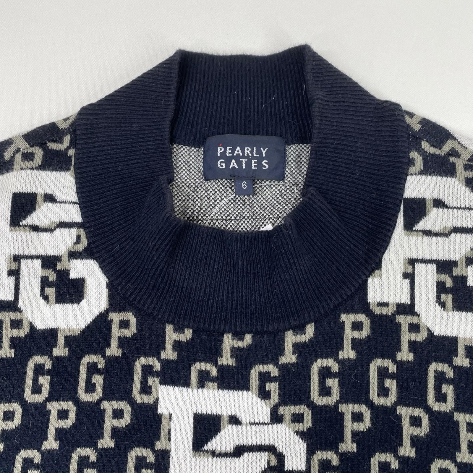 メンズ パーリーゲイツ PEARLY GATES セーター 6(LL) 紺 モックネック