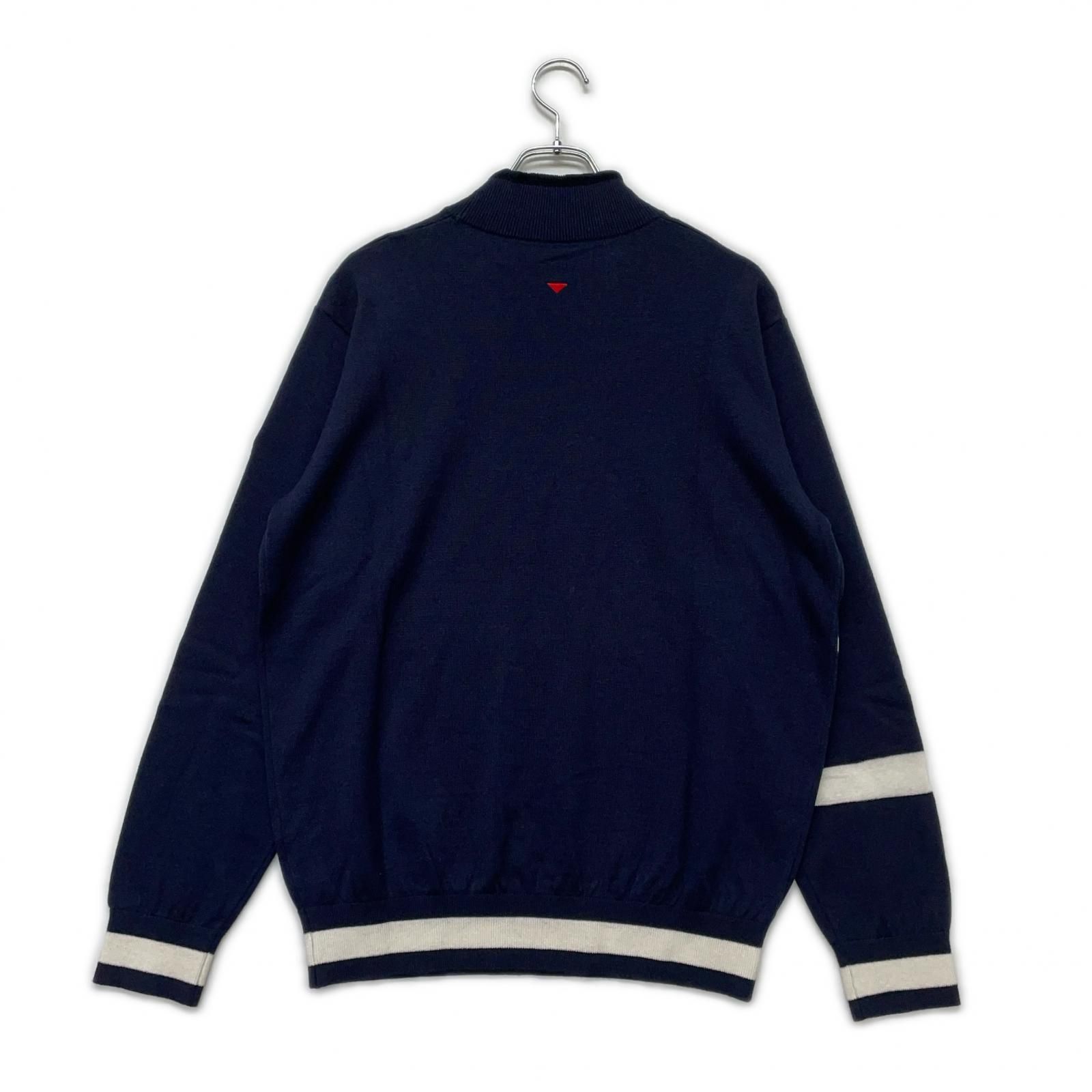 中古 メンズ アンパスィ and per se セーター LL 紺 モックネック