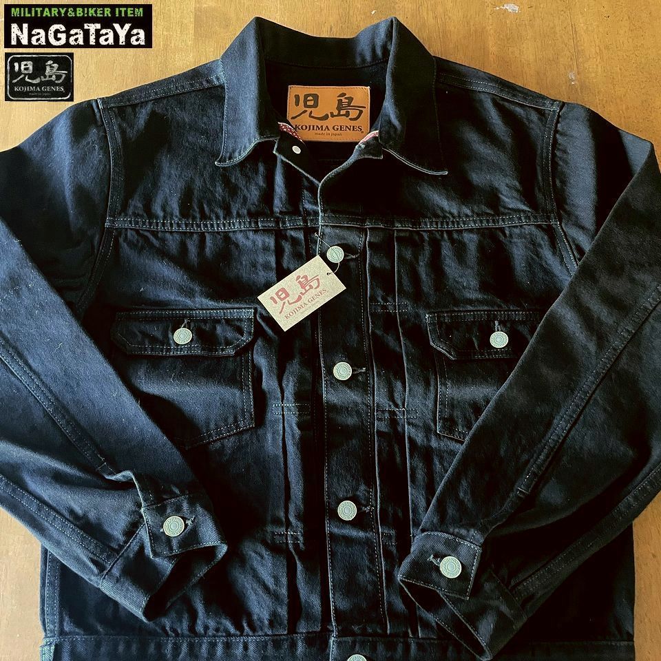 ※専用※児島ジーンズ 13ozセルビッチ 2nd デニムジャケット ブラック 児島ジーンズ KOJIMA GENES 13oz セルビッチ ブラック ドット