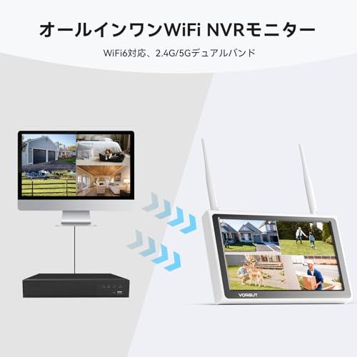 モニター ワイヤレス防犯カメラ対応