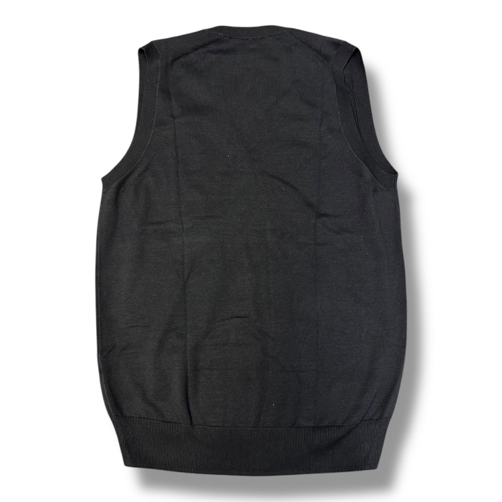 参考上代26400円 BATONER 23 SS Cotton knit Vest コットンニットベスト ジレ バトナー BN-23 SL-012 チャコール 1 1049 A