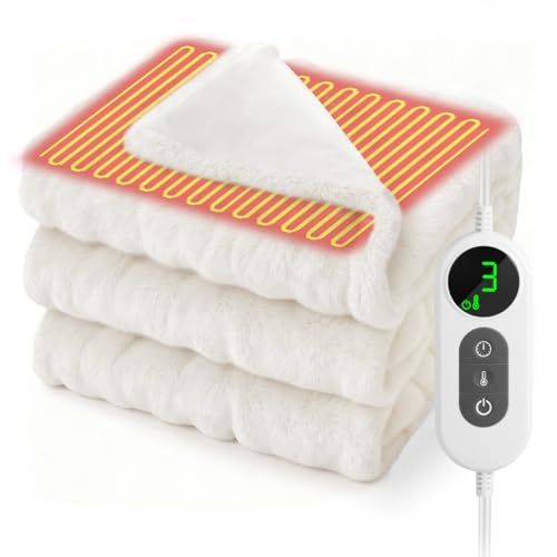 兎毛調電気毛布 SNSで超 電気毛布 掛け敷き兼用 節電 切り忘れ防止1 12 hタイマー付き シリコンボタン式 洗濯 10段階温度調整 電気ブランケット電気ブラン タオルケット 防寒対策 肩掛け 膝掛け シングル 暖房器具 毛玉