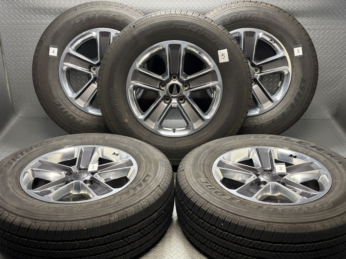 5本セット Jeep JL ラングラー 18インチ 7 5 J 44 45 5穴127 ホイール BS DUELER H T 225 70 R 18 品番