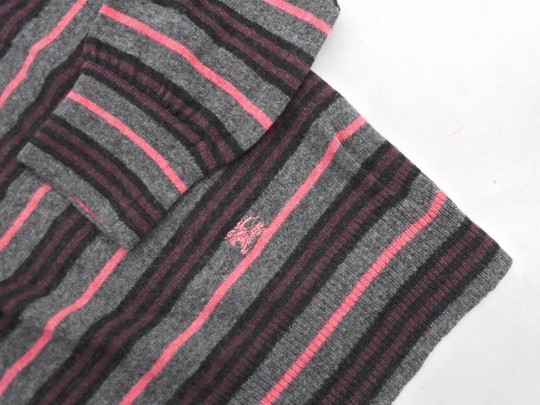 BURBERRY バーバリー BLUE LABEL ブルーレーベル カシミヤ混 ボーダー