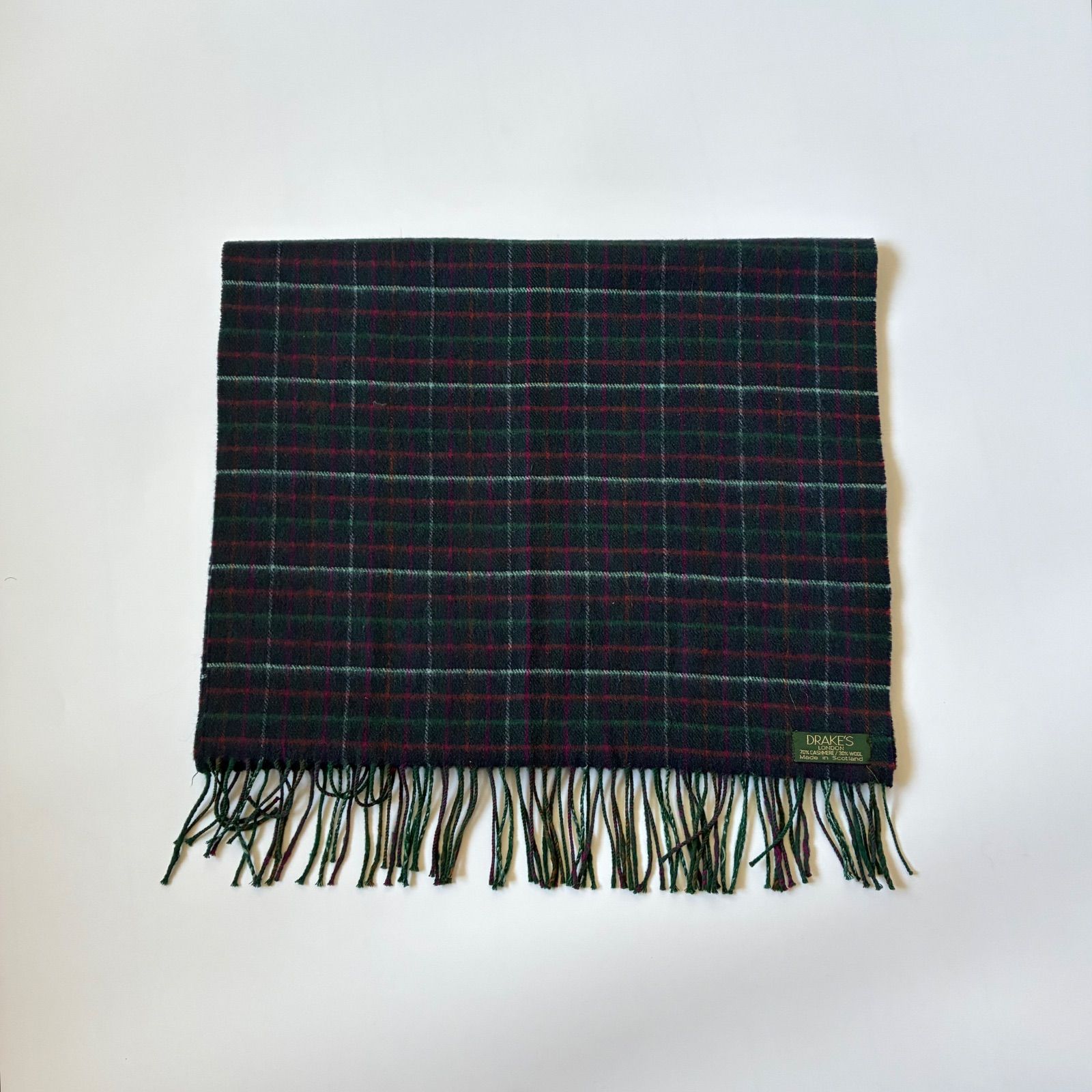 Drakes / カシミヤウール チェックマフラー スコットランド製 - メルカリ