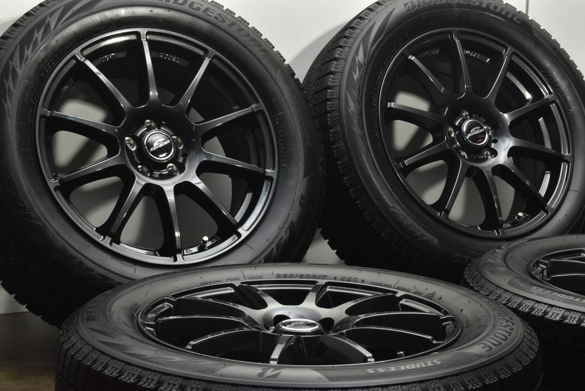 バリ溝 シュナイダー 17 in 7 J 48 PCD 100 ブリヂストン ブリザック VRX 2 225 60 R XV フォレスター レガシィアウトバック 可