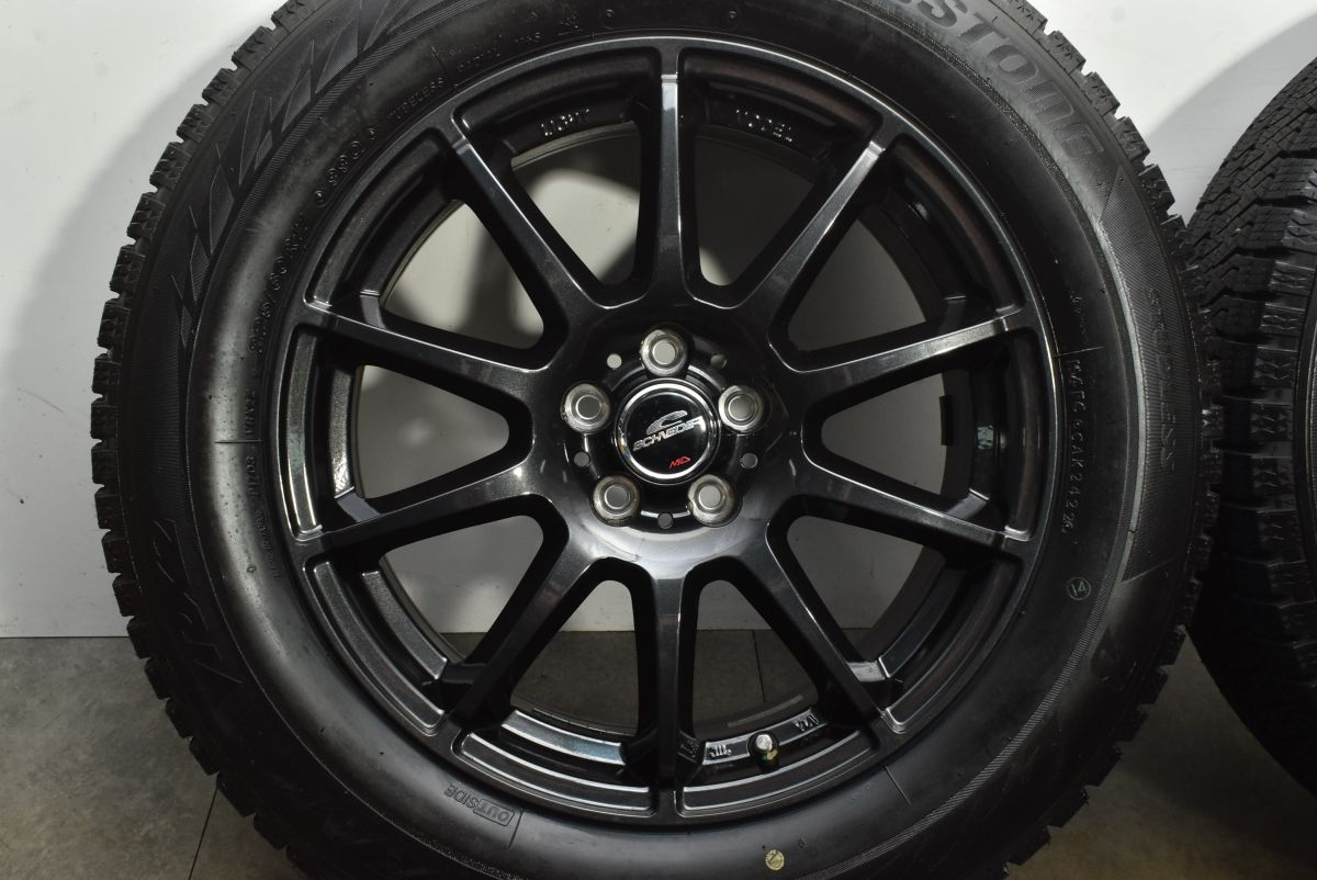  バリ溝 シュナイダー 17 in 7 J 48 PCD 100 ブリヂストン ブリザック VRX 2 225 60 R XV フォレスター レガシィアウトバック 可 17インチ タイヤ ホイールセット