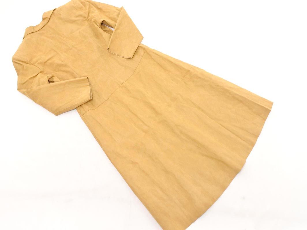 foxey フォクシー スウェード調 シャツ ワンピース size42/ベージュ