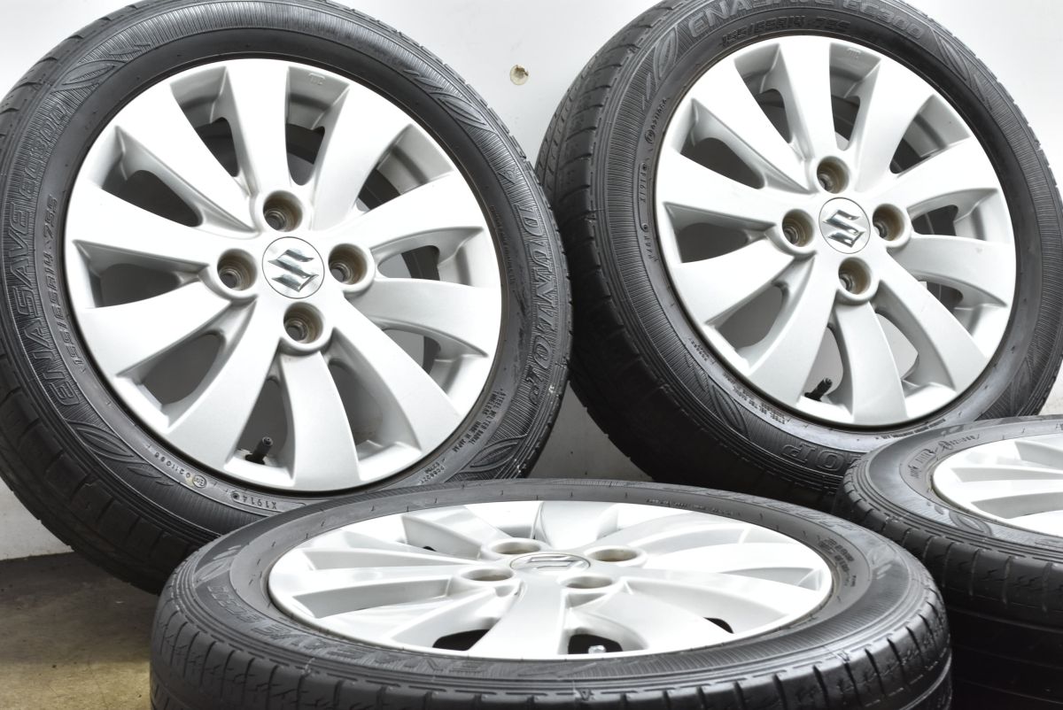 ホイールのみ可 スズキ スペーシア 14 in 4 5 J 45 PCD 100 ダンロップ エナセーブ EC 300 155 65 R ワゴンR アルト MRワゴン