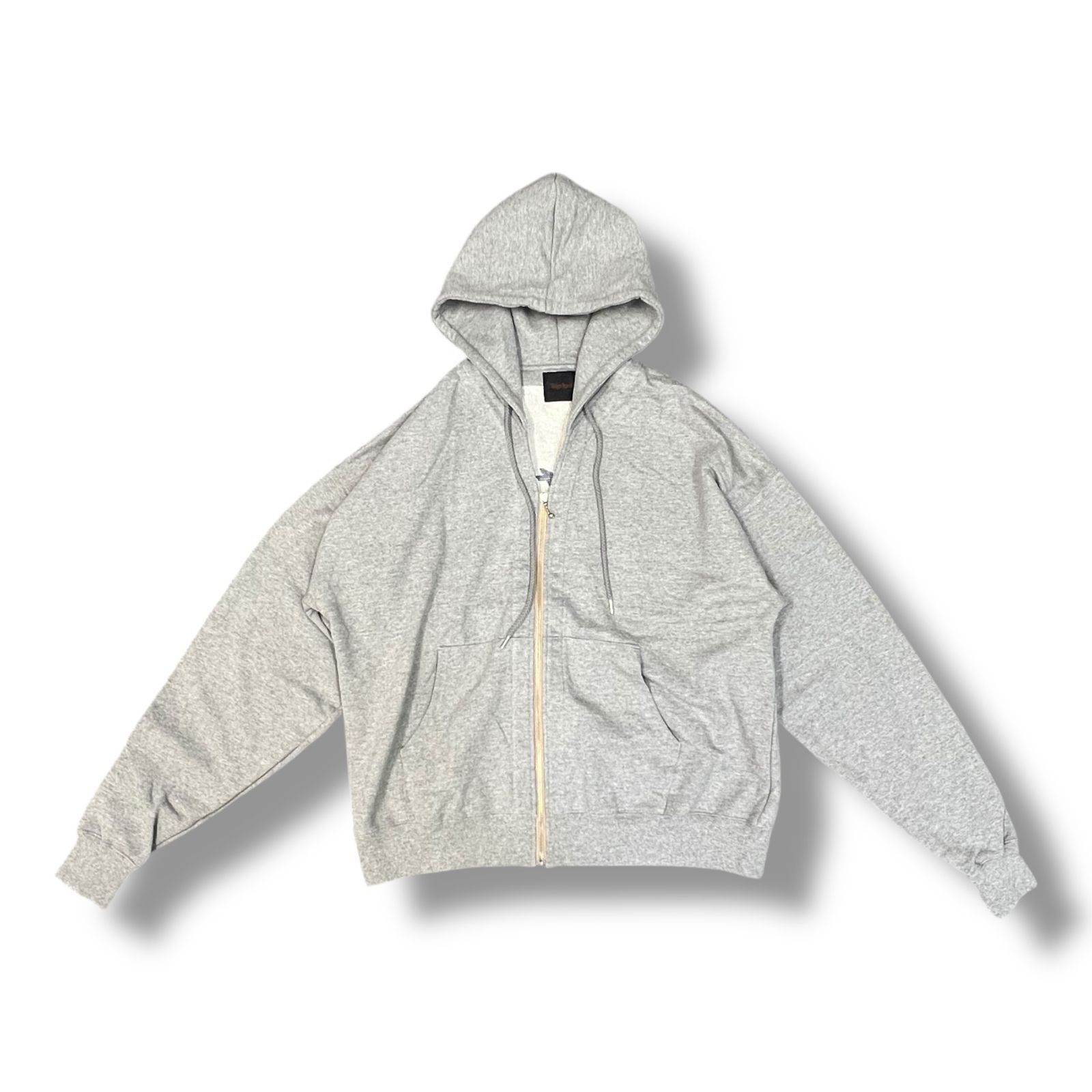 参考上代37400円 Taiga igari PRETTY BOY Embroidery Hoodie プリティボーイエンブロイダリーフーディー ジップパーカー タイガイガリ グレー L 1001 A 1