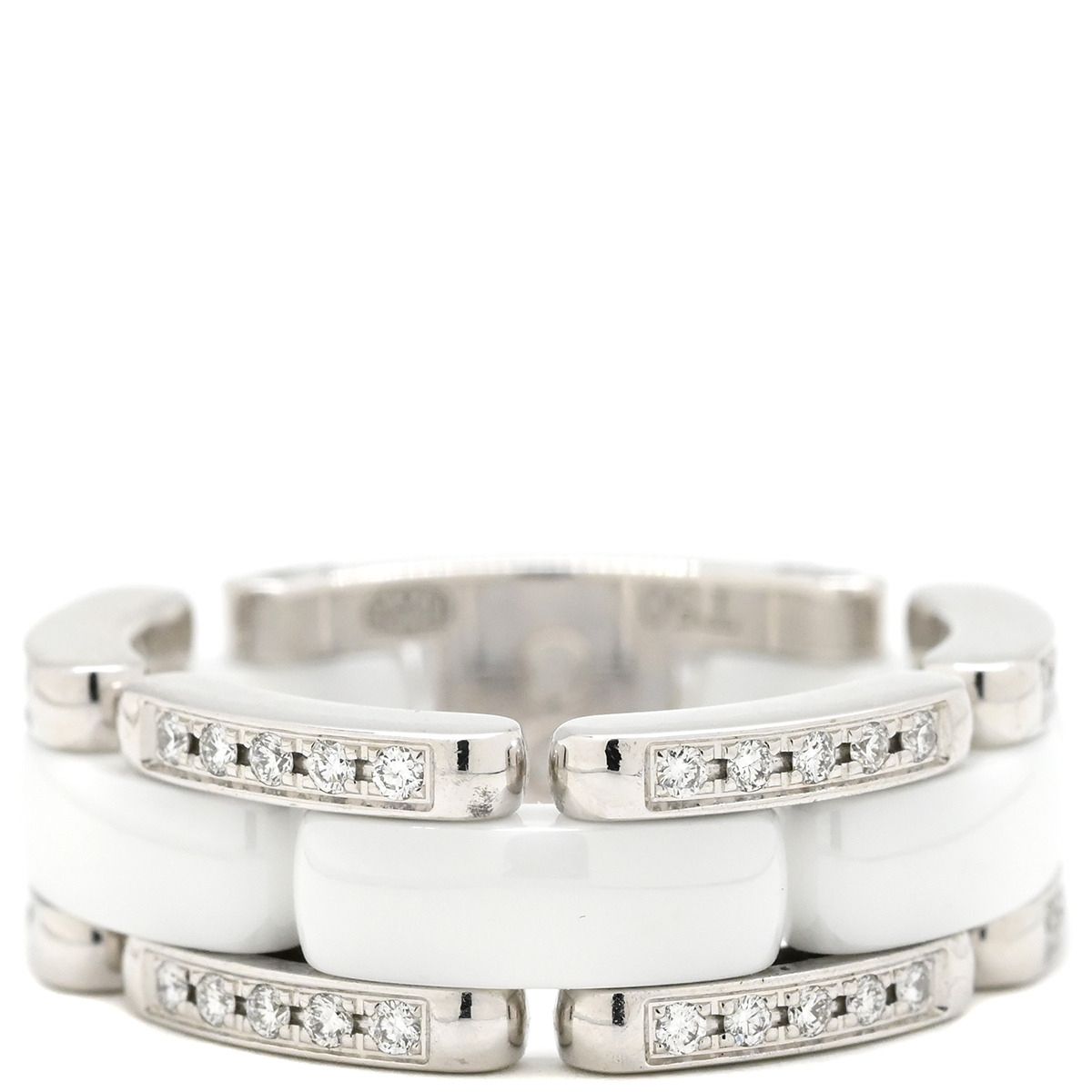 シャネル CHANEL リング 指輪 ウルトラ MM ダイヤリング ホワイト×ホワイトゴールド T 50 JP 10 白 WG Au 750 18 K 18金 10号