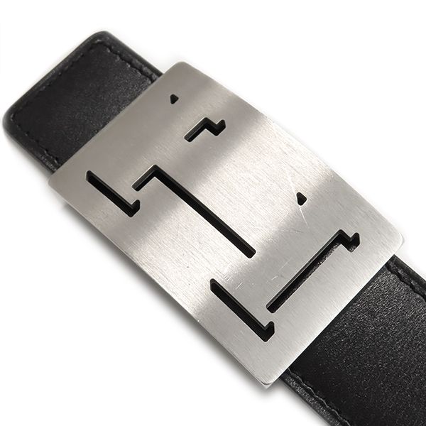  エルメス HERMES ベルト Hベルト ラッキーメタル ボックスカーフ トゴ ブラック×ブルージーン 85 シルバー金具 Hモチーフバックル 黒 青 リバーシブル K刻印 箱 ベルト 小物