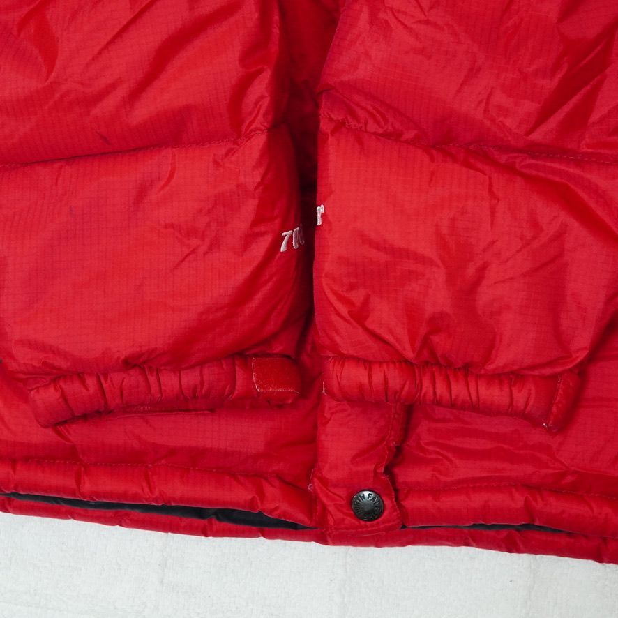 ノースフェイス THE NORTH FACE ダウンジャケット M ブラック×レッド