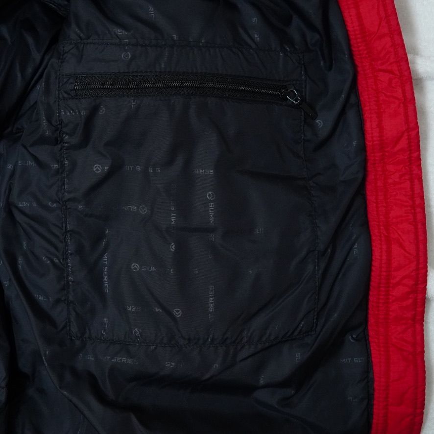 ノースフェイス THE NORTH FACE ダウンジャケット M ブラック×レッド