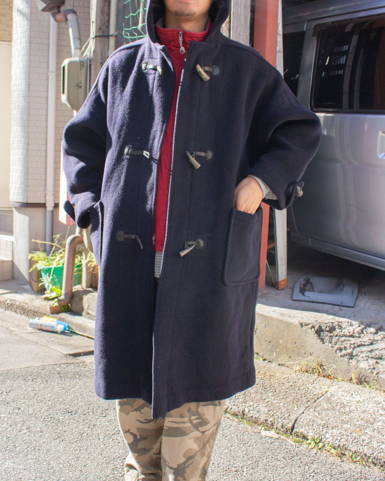 Burberry 80-90's Wool Melton Duffle Coat Made in England メンズ