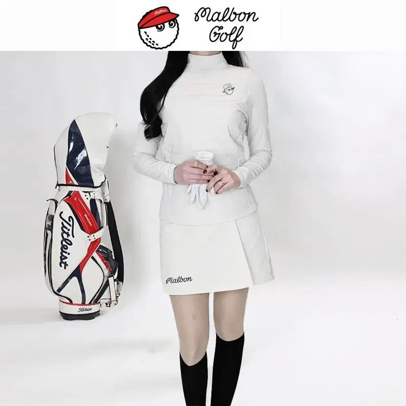 マルボンゴルフ キルティング モックネック ハイネック Tシャツ