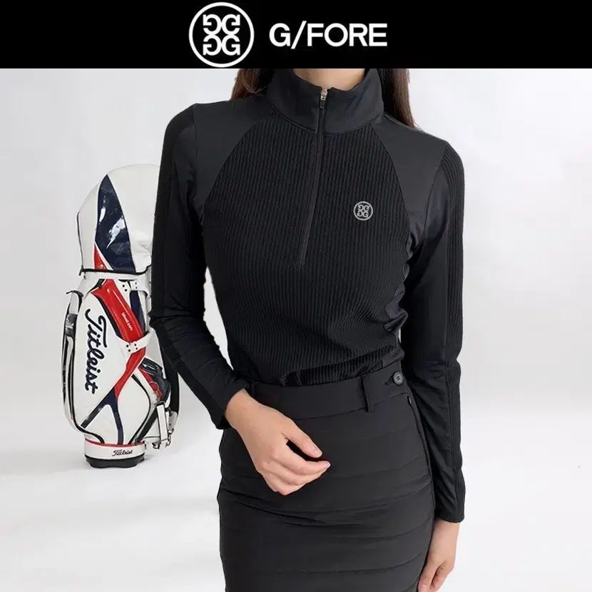 G FORE ゴージ バイ ハーフジップ Tシャツ