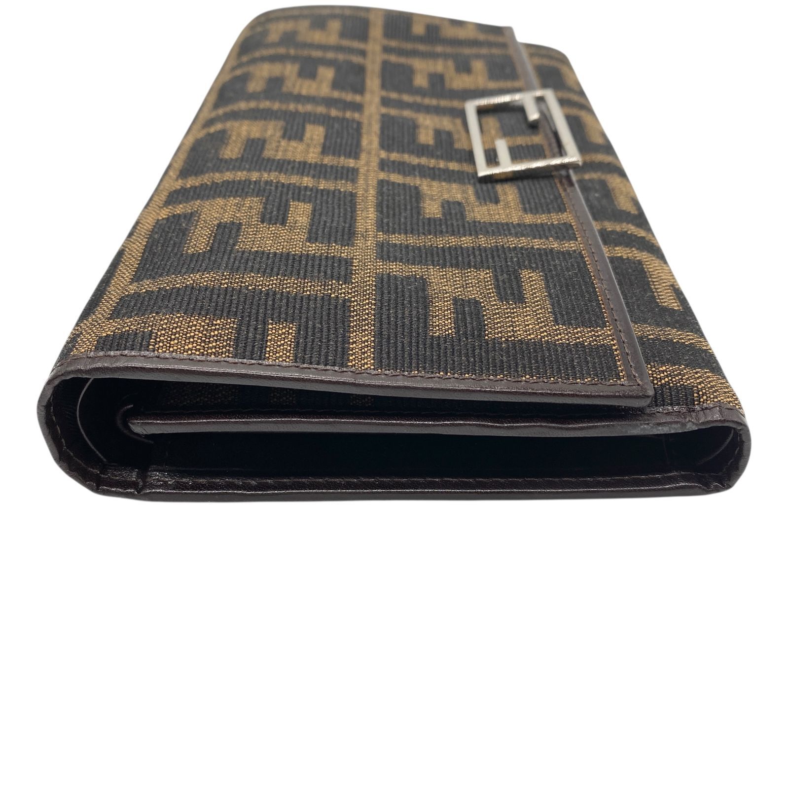 フェンディ　ズッカ柄　美品　FFロゴ　長財布　レザー　キャンバス　ビンテージ 未使用 FENDI フェンディ 長財布 札入れ セット ズッカ FFロゴ金具