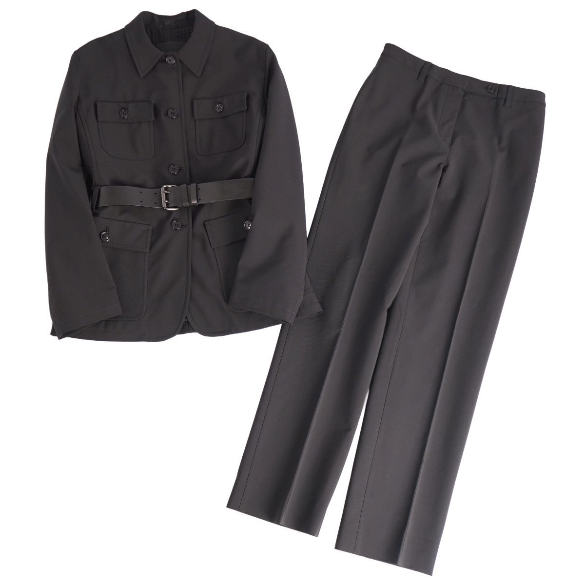 美品 プラダ PRADA セットアップ パンツスーツ ポリエステル