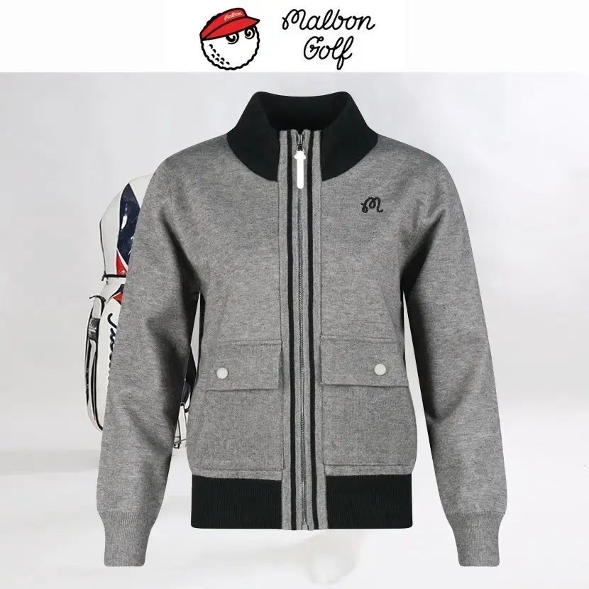 マルボンゴルフ ツーポケット ショップ ウール ジップアップ WIDE