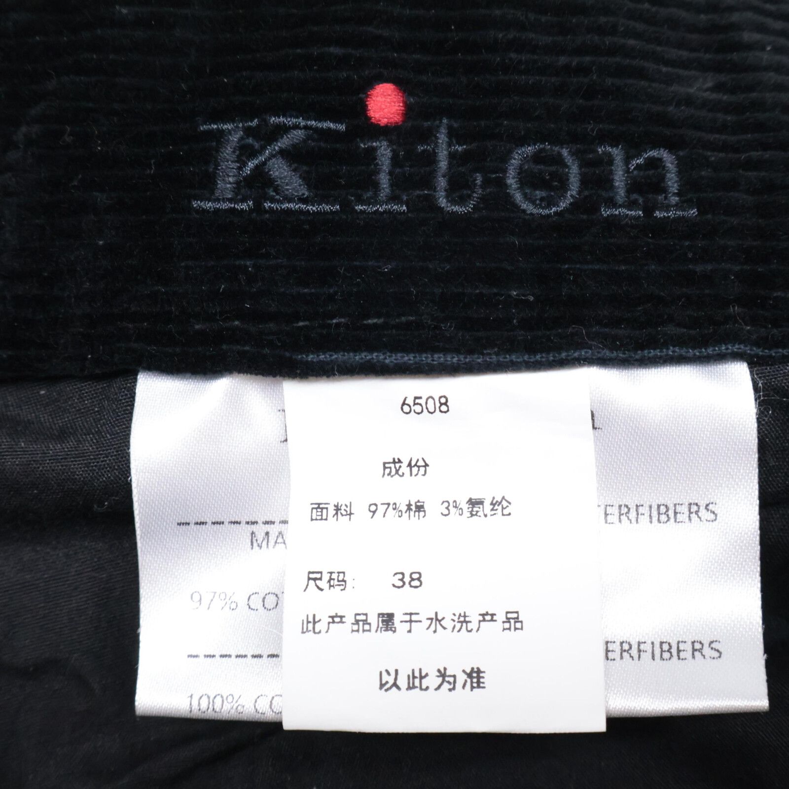 Kiton キートン ﾌﾞﾗｯｸ ｺｯﾄﾝ SLIM ｺｰﾃﾞｭﾛｲ ﾊﾟﾝﾂ ブラック - メルカリ