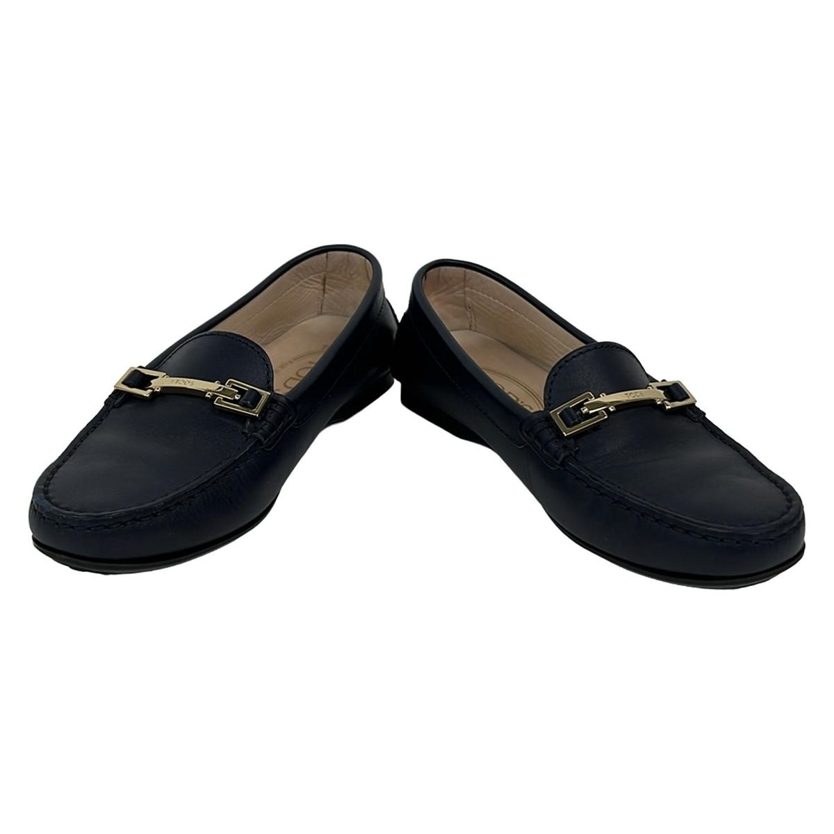 TOD S トッズ ドライビングシューズ 34 1 2 レディース - 黒 レザー