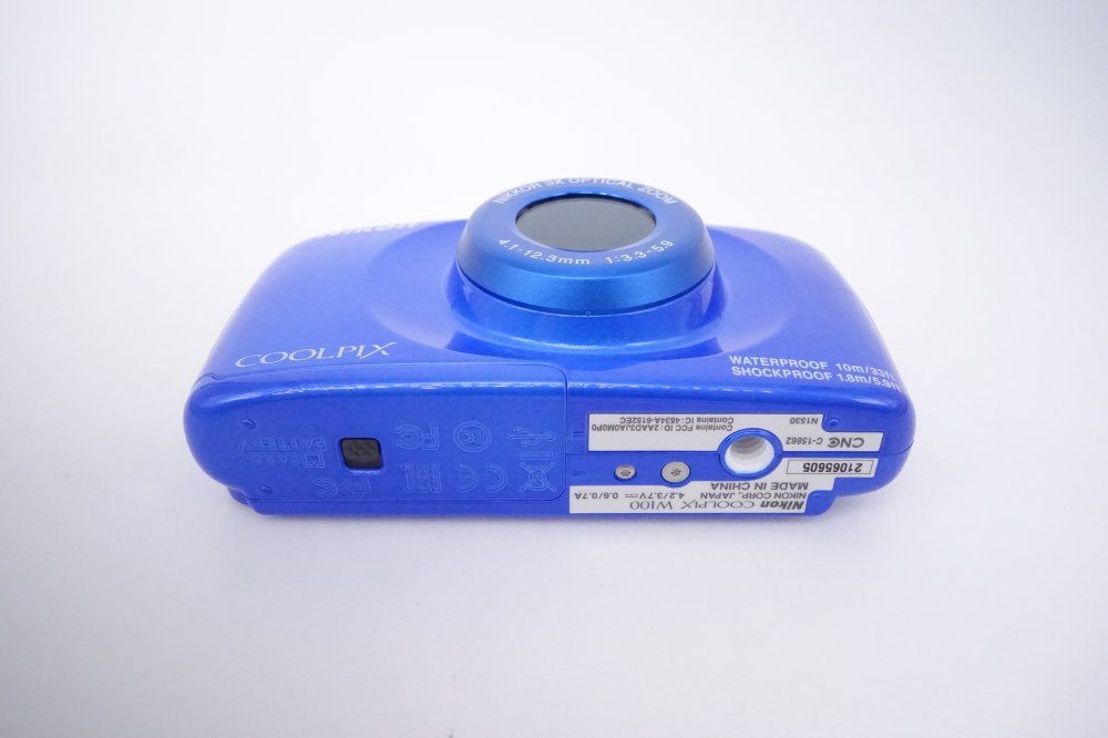 セール　美品　動作確認済　Nikon　ニコン　COOLPIX　W100　ブルー 極上品】ニコン Nikon デジタルカメラ COOLPIX W100 防水 W100BL