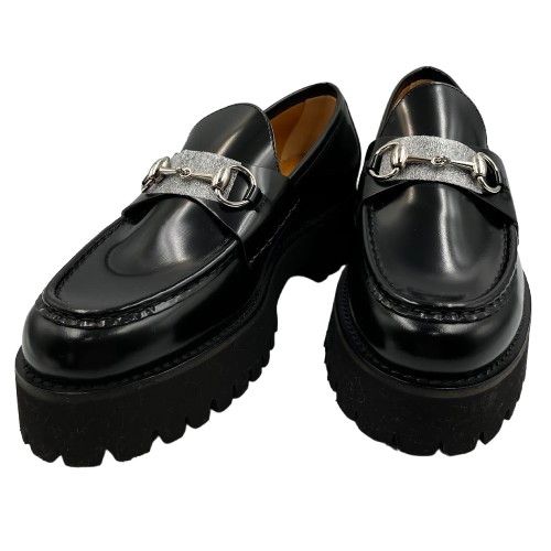 GUCCI グッチ 764211 ガラスレザー ホースビットローファー シューズ